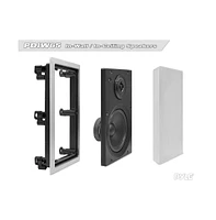 Pyle PDIW65 6.5" In-Wall/In-Ceiling 2-Way Stereo Speakers - Flush Mount, White, Pair