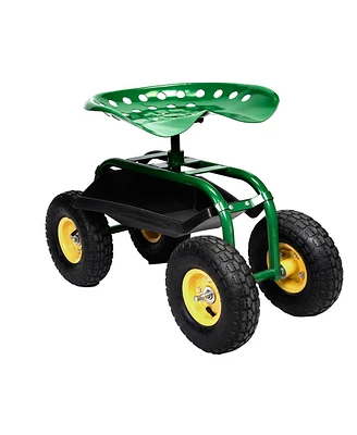 Garden Cart with Heavy Duty Tool Tray