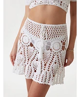 Guess Women's Crochet Mini Skirt