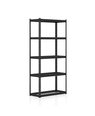5-Tier Metal Shelving Unit with Anti-slip Foot Pad Height Adjustable Shelves for Garage