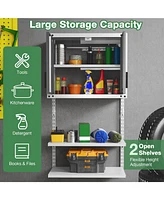 Metal Wall Cabinet with Lock and 3 Adjustable Shelves