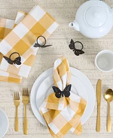 Design Imports Butterfly Metal Napkin Ring, Set of 4