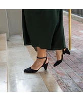 Alterre Women's Black Suede Marilyn Customizable Mules