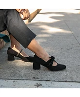 Alterre Women's Black Suede Marie Customizable Pumps