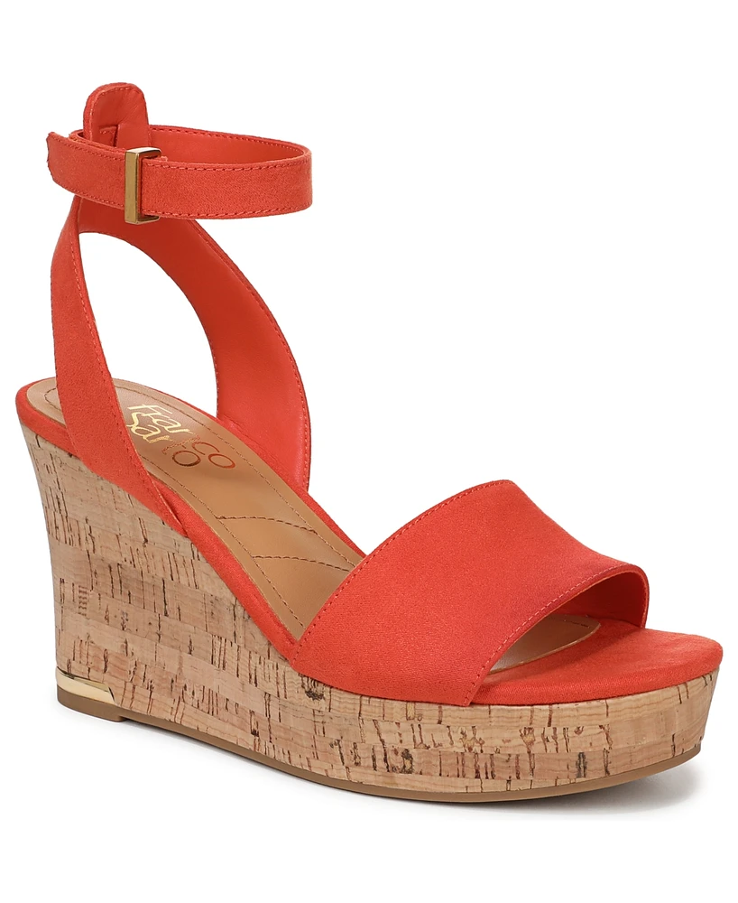 Franco Sarto Women's Celeste 2 Open Toe Strappy Wedge Sandals