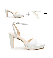 Alterre Women's White Marilyn Customizable Bridal Platforms