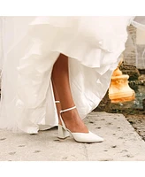Alterre Women's White Marilyn Customizable Bridal V Mules