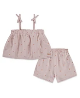 Levi's Little Girls 2-Piece Tie Tank Top and Shorts Set