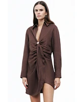Nocturne Women's Mini Dress with Accessory Detail