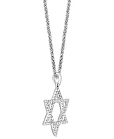 Lali Jewels Diamond Star of David 18" Pendant Necklace (1/3 ct. t.w.) in 14k White Gold