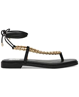 Dv Dolce Vita Women's Mirielle Beaded Lace-Up Gladiator Flat Sandals