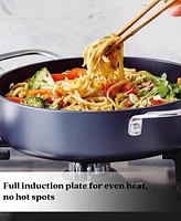 Alva Maestro 3 Piece Ceramic Nonstick Frying Pan and Saute Pan with Lid, Non Toxic Pfas, Pfoa & Ptfe Free, Compatible with All Stovetops, Oven Safe, I