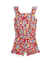 Polo Ralph Lauren Toddler and Little Girls Floral Ruffled Jersey Romper