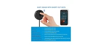 BK01 Bluetooth Car Kit, Wireless Receiver for Handsfree Talking and Music Streaming with Ground Loop Noise Isolator for Car with 3.5mm Aux Port