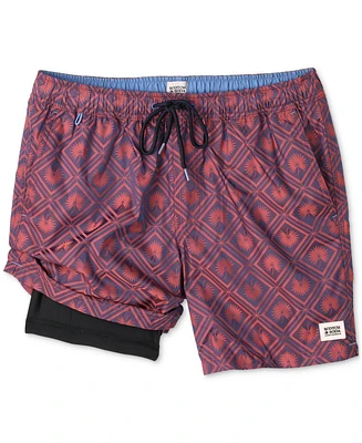 Scotch & Soda Men's Diamond-Pattern Swim Trunks