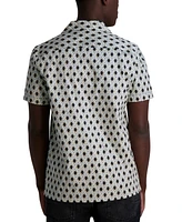 Karl Lagerfeld Paris Men's Regular-Fit Geometric Button-Down Camp Shirt