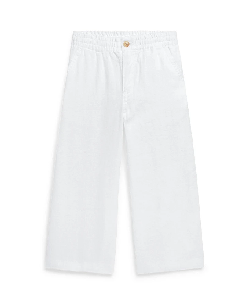 Polo Ralph Lauren Toddler Girls Wide-Leg Linen Pants