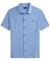 Polo Ralph Lauren Men's Textured Cotton-Linen Shirt Sweater