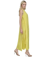 Dkny Women's Crinkle Jewel-Neck Long Tunic Dress