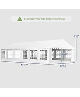 Outsunny 20' x 40' Large Party Tent with Removable Window Sidewalls