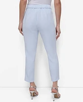 Dkny Women's High Rise Cropped Straight-Leg Pants