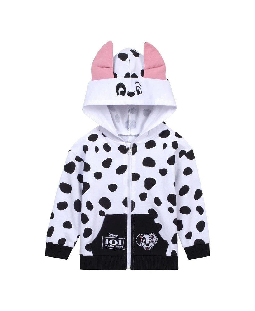 101 Dalmatians Girls Disney Lilo & Stitch French Terry Zip Up Cosplay Hoodie