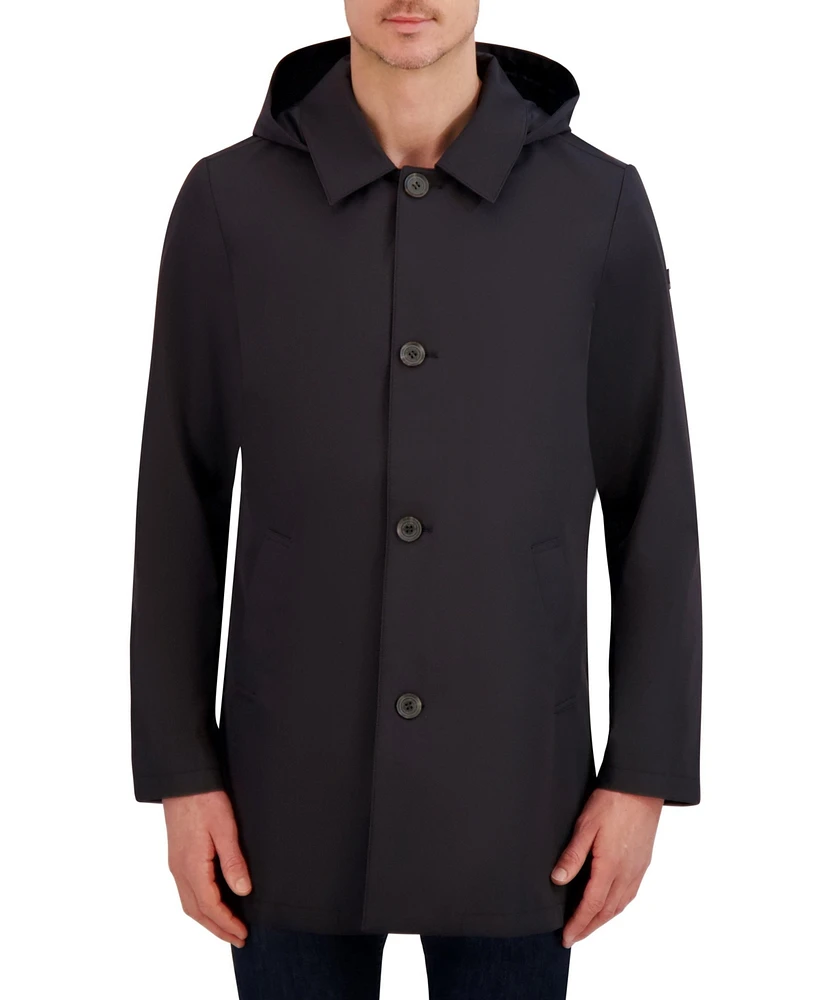 Vince Camuto Men's Rain Tek Transitional Coat With Removable Hood