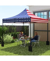 Outsunny 10' x Pop up Canopy Replacement Top with Weight Bags, Multi