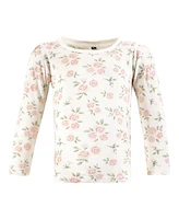 Hudson Baby Baby Girls Hudson Thermal Long Sleeve Tees 5pk, Soft Pink Sage Rose, 18-24 Months