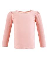 Hudson Baby Baby Girls Hudson Thermal Long Sleeve Tees 5pk, Soft Pink Sage Rose, 18-24 Months
