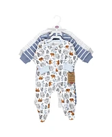 Touched by Nature Baby Boys Organic Cotton Sleep and Play Endangered Safari, 0-3 Months