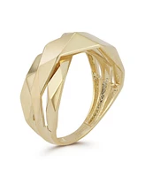 Rachel Zoe Fine Jewelry 14K Gold Bold Geometric Highway Ring