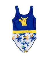 Pokemon Girls Pikachu Upf 50+ One Piece Bathing Suit