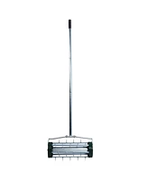 Heavy Duty Rolling Lawn Aerator,Rolling Lawn Aerator, Rotary Push Tine Spike Soil Lawn Aerator Gardening Tool with 3-Piece Long Steel Handle for Garde