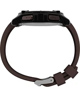 Timex Men's Chronograph Brown Silicone Watch, 49mm