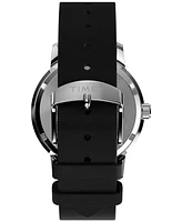 Timex Men's Mechanical Automatic Black Leather Watch, 40mm