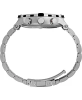 Timex Men's Quartz Analog Silver-Tone Stainless Steel Watch, 45mm