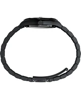 Timex Men's Quartz Analog Black Stainless Steel Watch, 36mm
