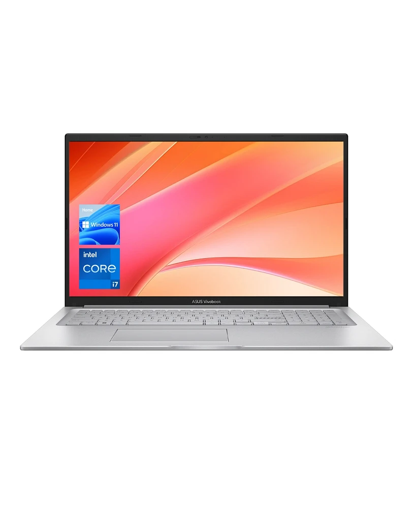 Asus Vivobook 17 17.3" Daily Traditional Laptop Intel Core i7 1355U 8GB Ram Intel Uhd Graphics 1TB Ssd Storage Windows 11 Home Fhd 60Hz - Silver