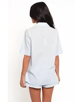 Petal and Pup Women's Aaliyah Cotton Tie Front Top