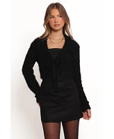 Petal and Pup Women's Capra Fuzzy Tie Front Cardigan