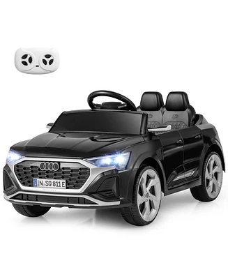 12V Kids Ride-On Car – Remote Control, 3 Speeds, Led Lights, Sounds, Black