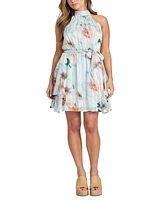 Guess Women's Printed Tied Halter Mini Dress