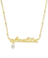 Kendra Scott 14k Gold-Plated Crystal Abuelita 19" Adjustable Pendant Necklace