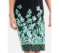 Jm Collection Women's Printed Elbow Sleeve Dress, Exclusively at Macy's