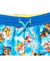 Paw Patrol Toddler Boys Pullover Rash Guard and Swim Trunks