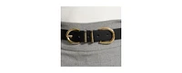 Steve Madden Topstitched Textured Polyurethane Belt