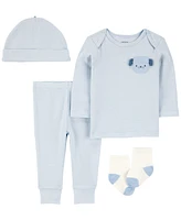 Carter's Baby Boys 4-Pc. Cotton Puppy-Print Outfit Set