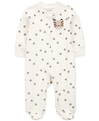 Carter's Baby Boys Tiger 2-Way-Zipper Cotton Sleep and Play Footed Coverall