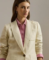 Lauren Ralph Women's Linen-Blend Twill Blazer
